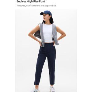 NEW ATHLETA Endless Pants Women's Size 12 Tall Navy Blue NWT